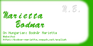 marietta bodnar business card