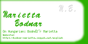 marietta bodnar business card